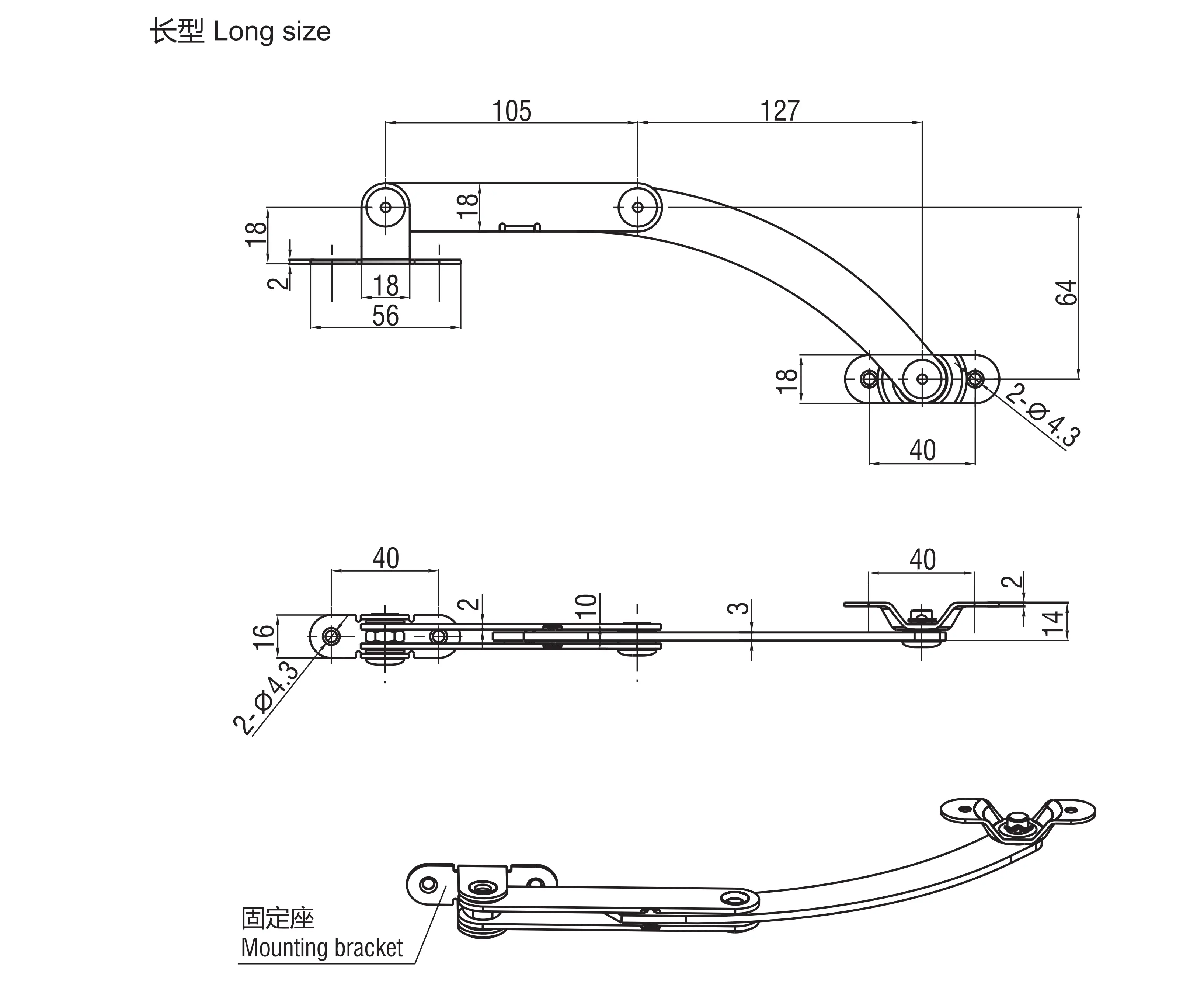 按钮式伸缩支撑 6101长型系列