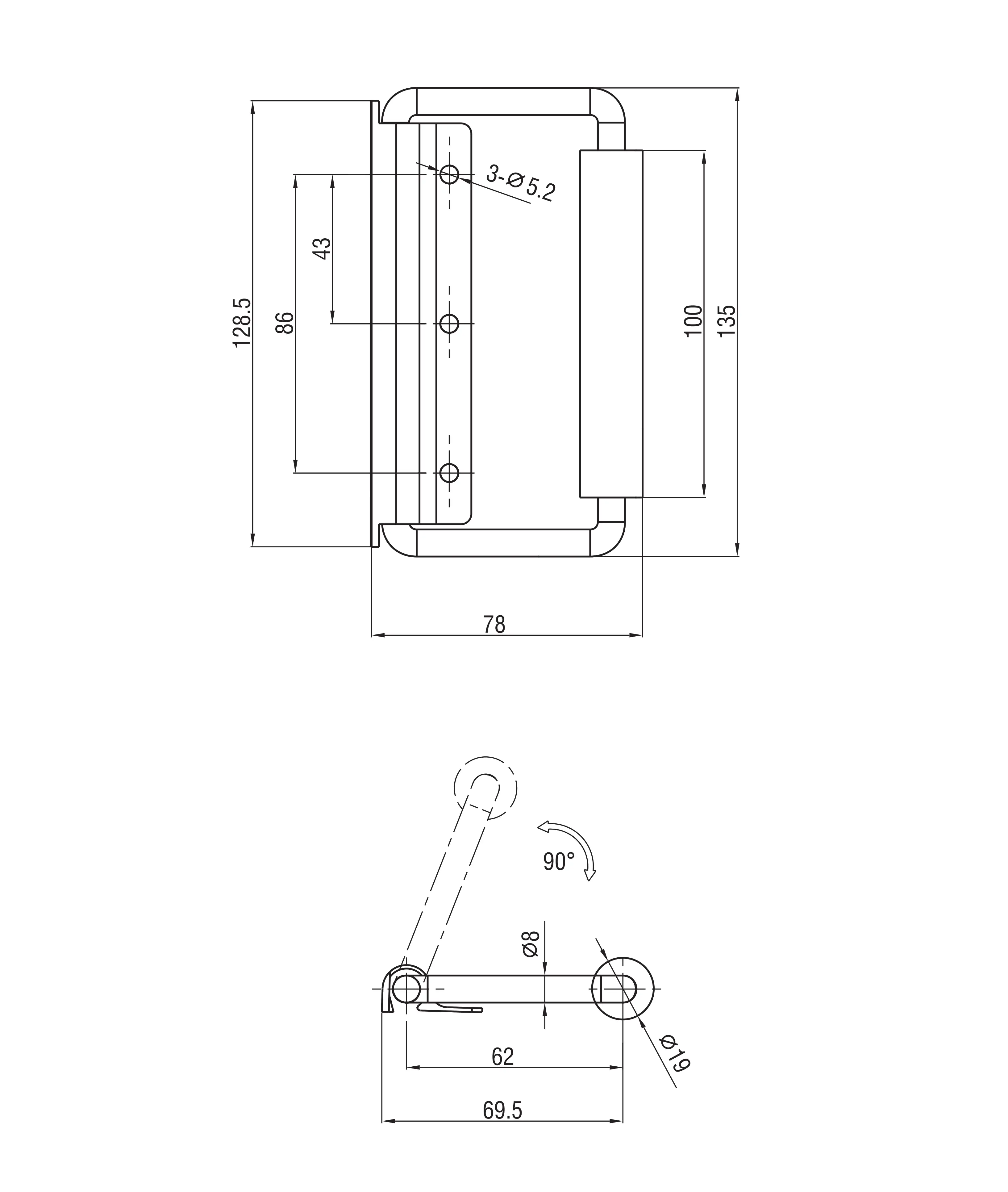 自回弹式拉手 3101系列