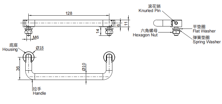 可折叠式拉手 3403系列