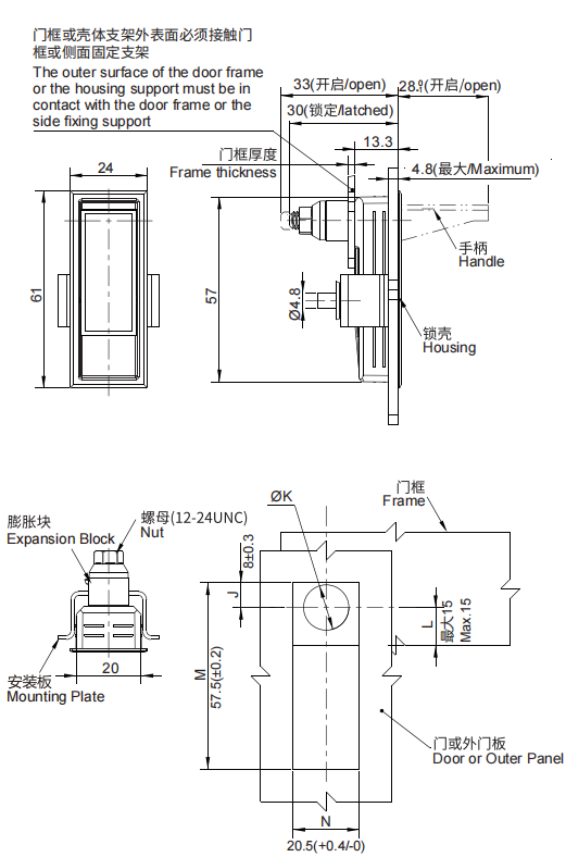 膨胀门锁 1260系列