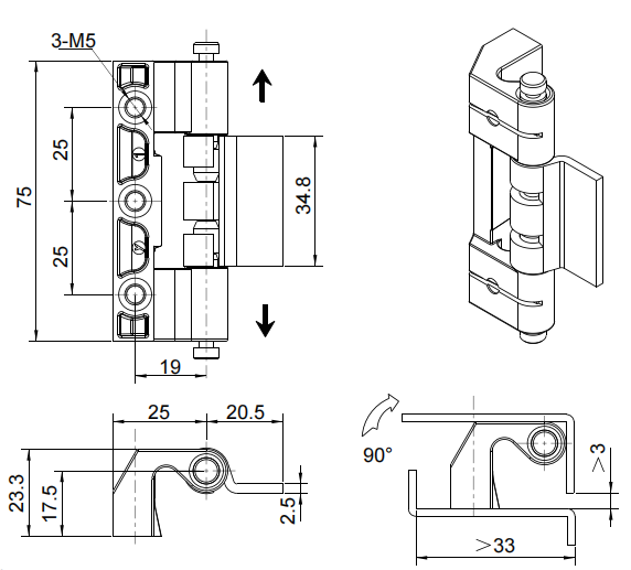 内装铰链 2401-201系列