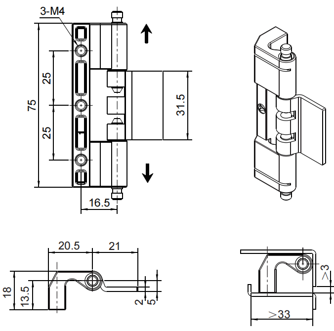 内装铰链 2401-115B系列