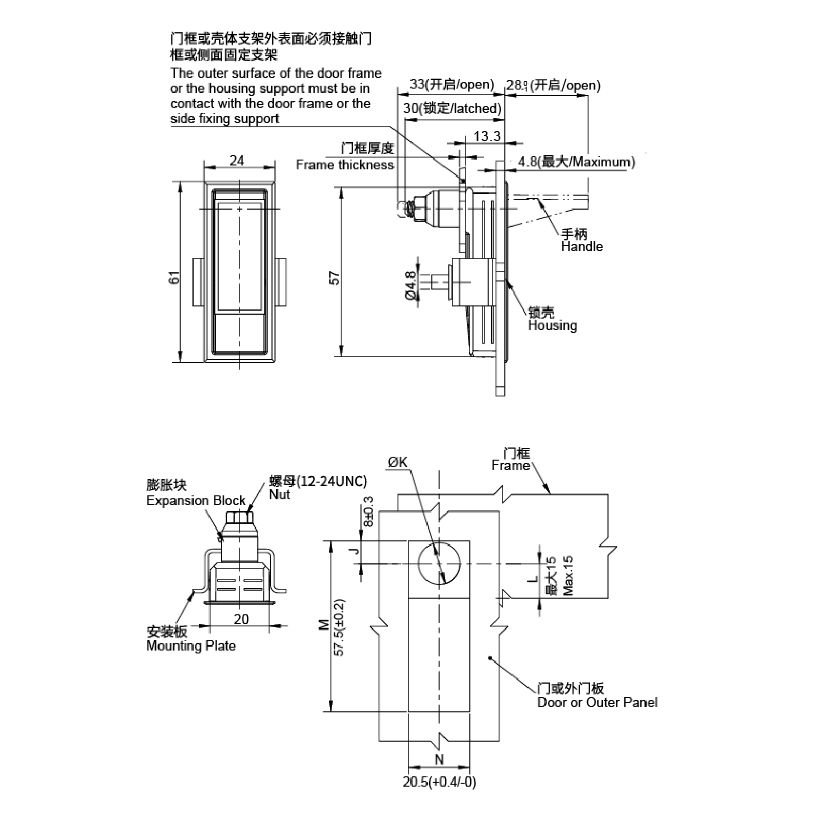 膨胀门锁 1260系列
